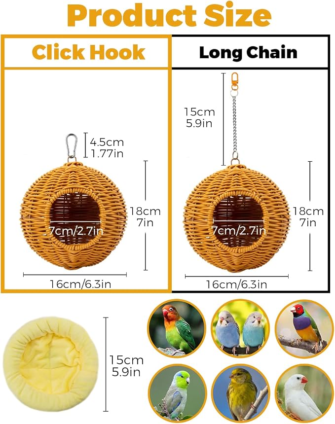 Chewproof Steel Frame Bird Nest - Image 4