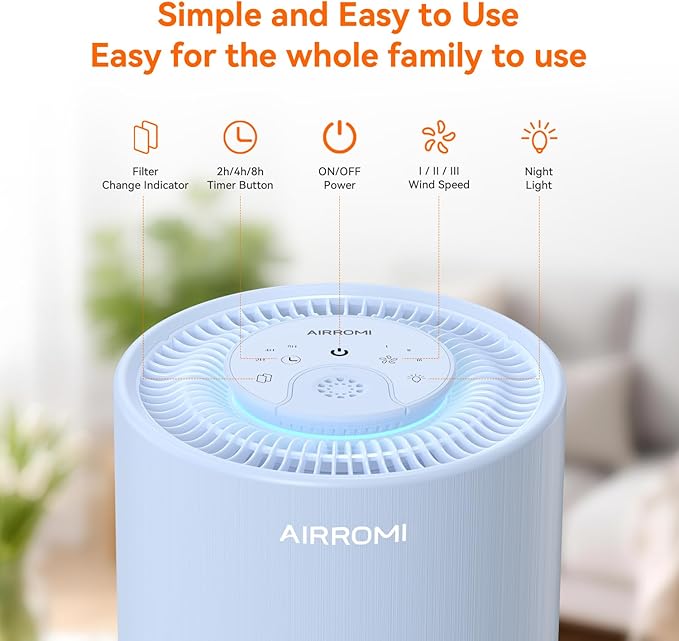 AIRROMI Air Purifier for Bedroom - Image 3