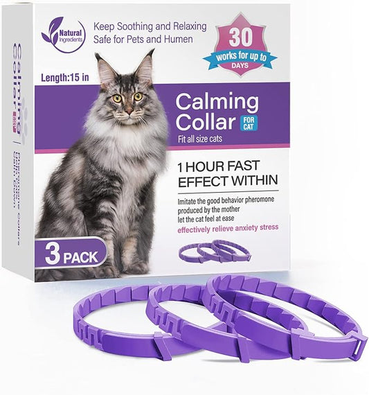 3 Pack Calming Collar Efficient Relieve Reduce Anxiety Stress Pheromones Calm by Tcllka