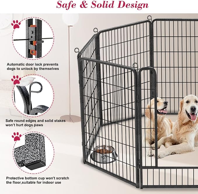 Dog Playpen, 40 inch 14 Panels Dog Pen Indoor Pet Dog Fence Outdoor - Image 4