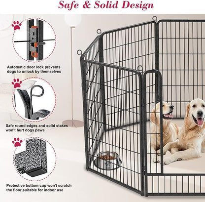 Dog Playpen, 40 inch 14 Panels Dog Pen Indoor Pet Dog Fence Outdoor - Image 4