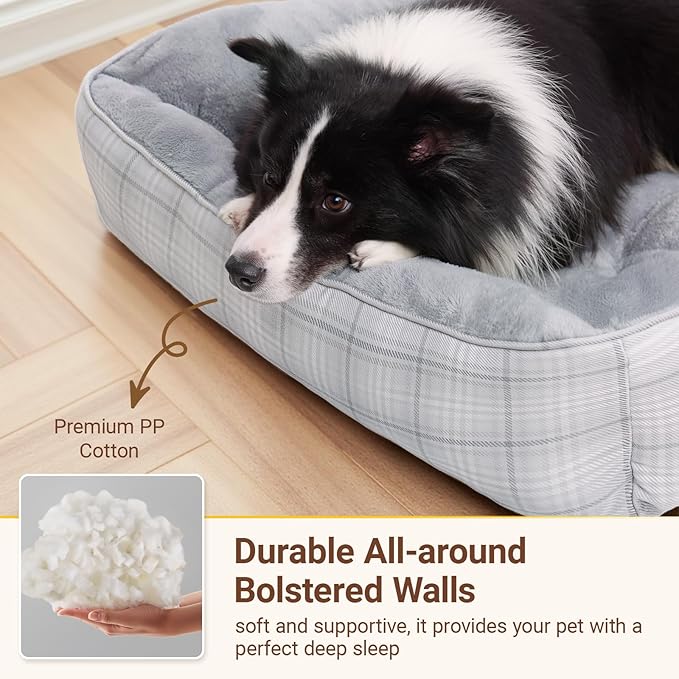 MIHIKK Rectangle Dog Beds for Extra Large Dogs & Cats, Orthopedic Sleeping Pet - Image 2