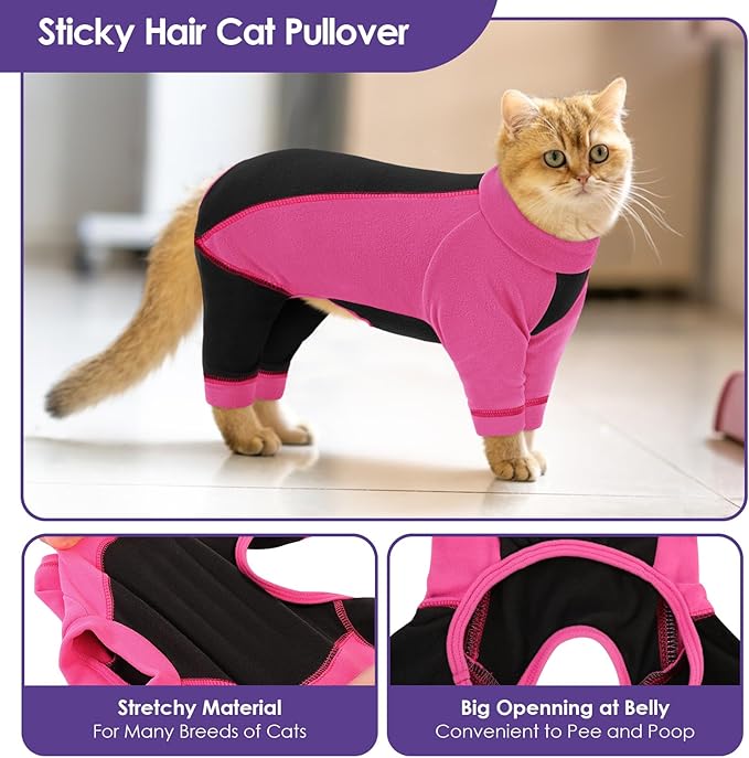 SUNFURA Hair Sticky Cat Clothes, Cat Sweater - Image 3