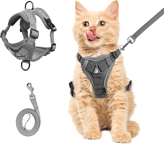 Wanheart cat Chest Harness and Leash, Anti-Escape Adjustable Soft mesh cat by Unknown