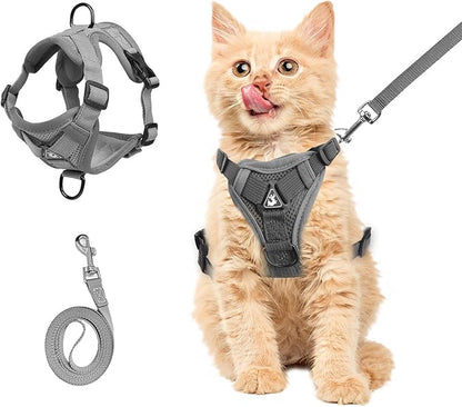 Wanheart cat Chest Harness and Leash, Anti-Escape Adjustable Soft mesh cat by Unknown