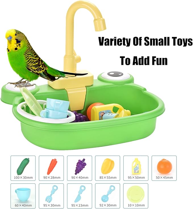 PINVNBY Parrot Bath Tub Bird Automatic Bathtub - Image 5