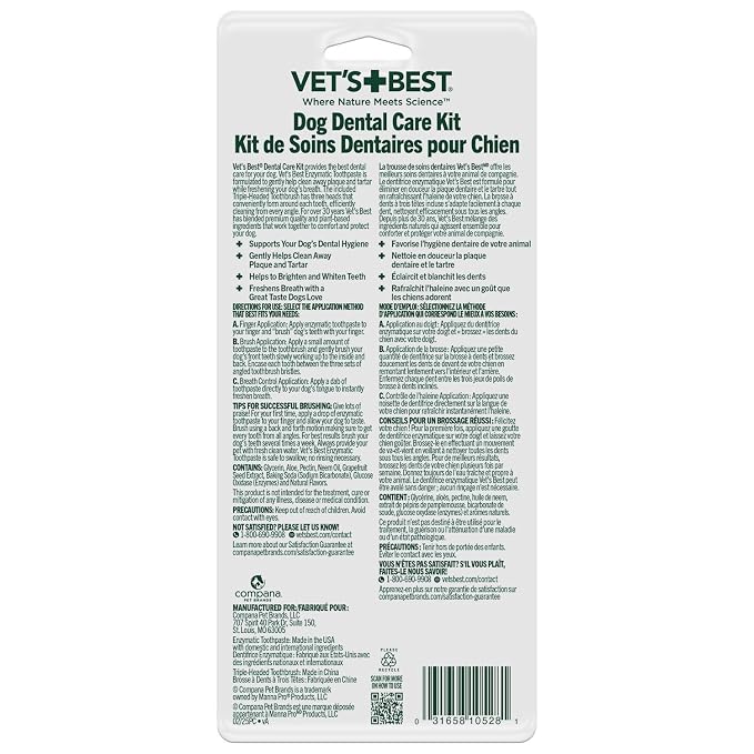 Vet's Best Dog Toothpaste & Dog Toothbrush, Dental Kit, Plaque Remover - Image 10