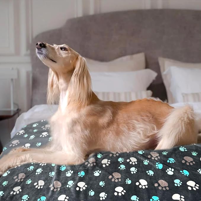 Dog Blankets for Large Dogs, Soft Fluffy Flannel Pet Blanket Mat Cover for Bed - Image 7
