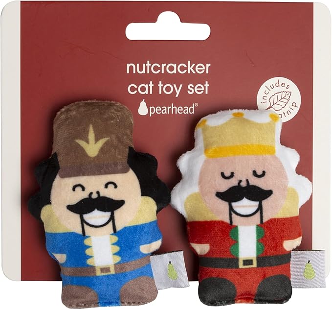 Pearhead Holiday Nutcrackers Cat Toy Set, Christmas Pet Owner Gift, Interactive - Image 11