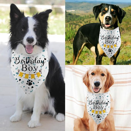 Dog Bandana for Birthday Party Supplies Puppy Pet Bandanas Boy Happy Birthday - Image 4