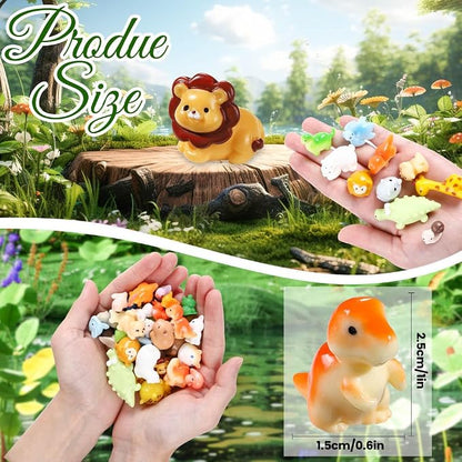 DIYDEC 40pcs Mini Resin Animal 40 Styles Tiny Resin Animals Miniature Little - Image 2