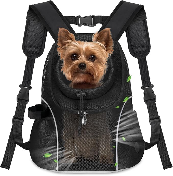 WOYYHO Pet Dog Carrier Backpack Small Dog Front Backpack Ventilated Mesh Dog by WOYYHO