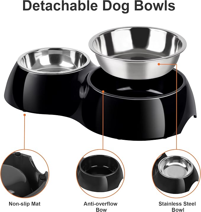Double Dog Bowls Set – Non-Slip Pet Food & Water Dishes - Image 4