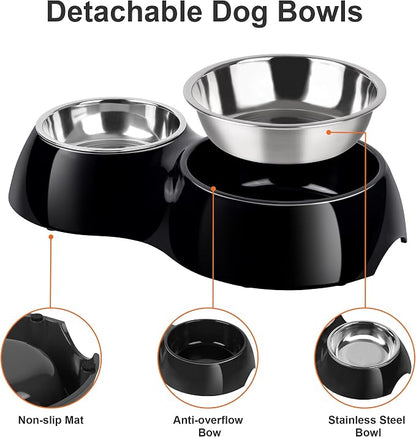 Double Dog Bowls Set – Non-Slip Pet Food & Water Dishes - Image 4