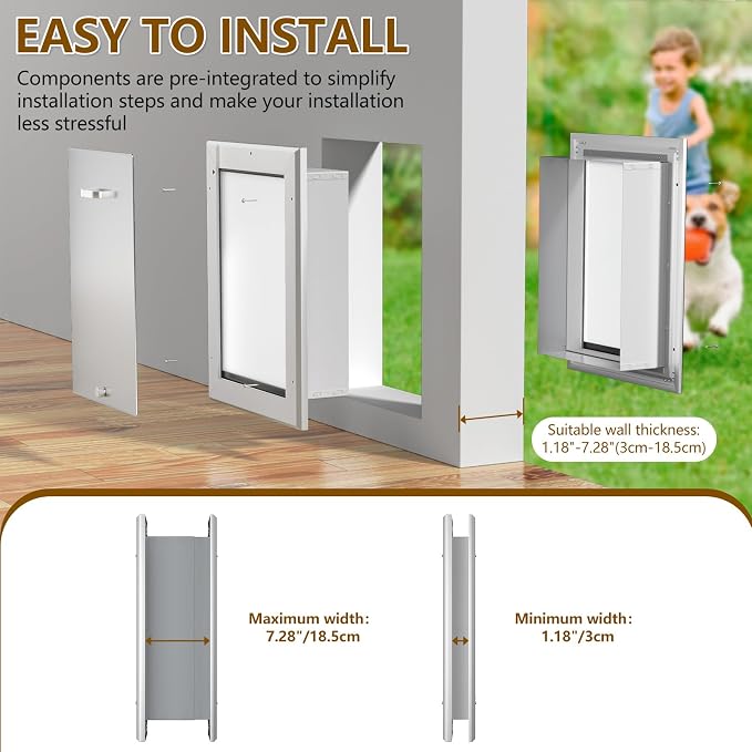 Ownpets Aluminum Large Dog Door - Image 6