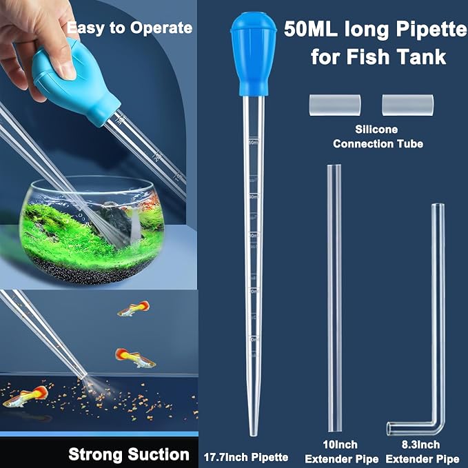 Extra Long Turkey Baster for Aquarium, 27.7 Inch Aquarium Coral Feeder - Image 4