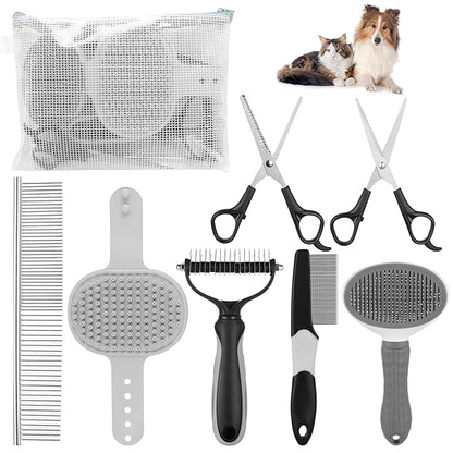 Pet Grooming Kit – Shedding Slicker Brush & Bath Massage Tool - Image 8