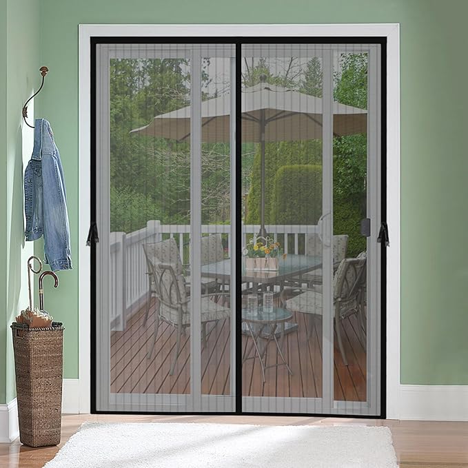Magnetic Screen Door for 48 x 96 Inch French Door, Screen Itself Size: 50" x 97" by Iduontis