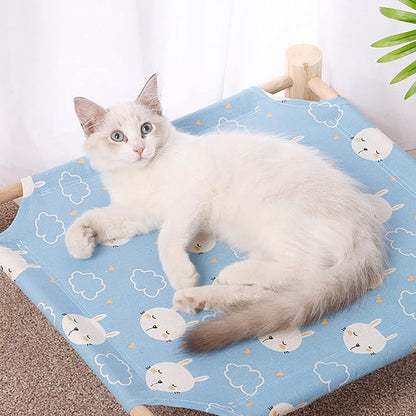 Pozico Cat & Dog Hammock Bed – Wooden Elevated Pet Cot - Image 7