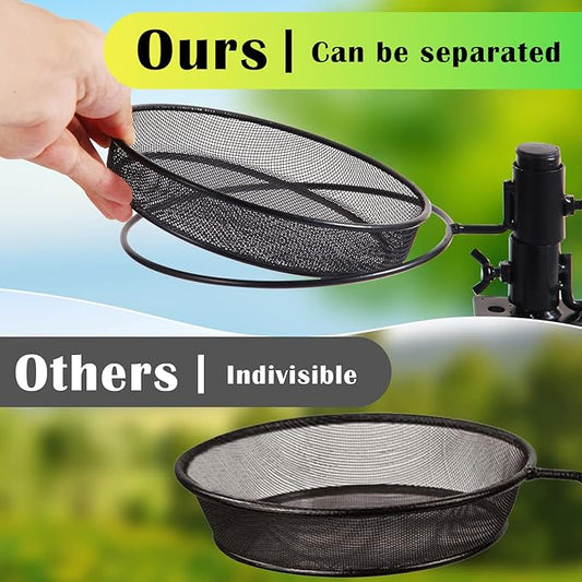 Deck Bird Feeders with Metal Mesh Tray and 2 Water Bowls - Image 2