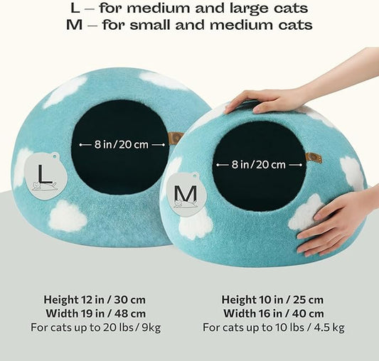 MEOWFIA Cat Cave – Premium Felt Cat Bed - Image 2