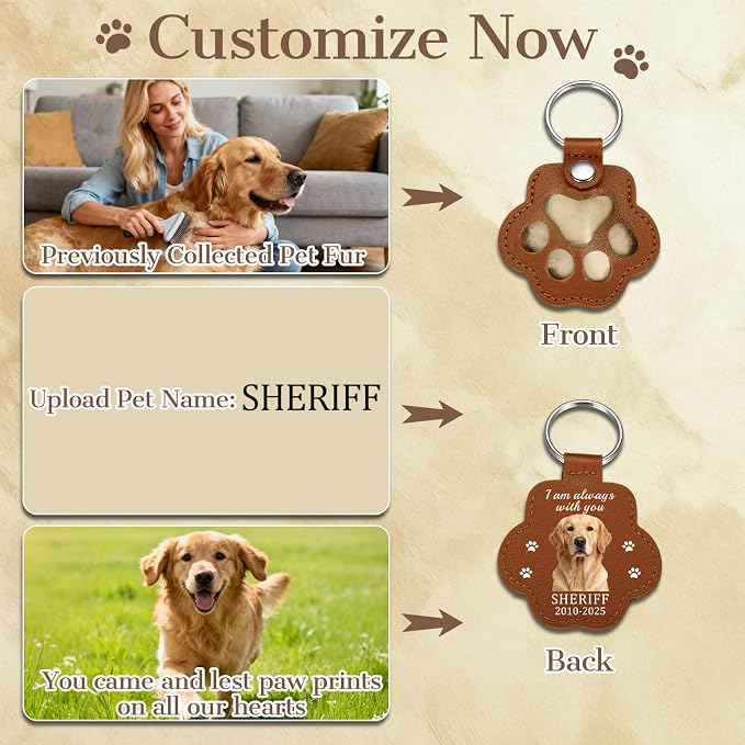 Eunigem Personalized Pet Hair Keychain - Image 2