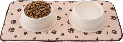 Kitchen Basics Microfiber Pet Bowl Feeding Mat, Anti-Skid and Absorbent - Image 4