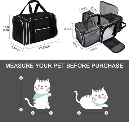 BAGLHER Cat Carrier Bag, Airline Approved Pet Carrier Soft Side Pet Travel 5 - Image 2
