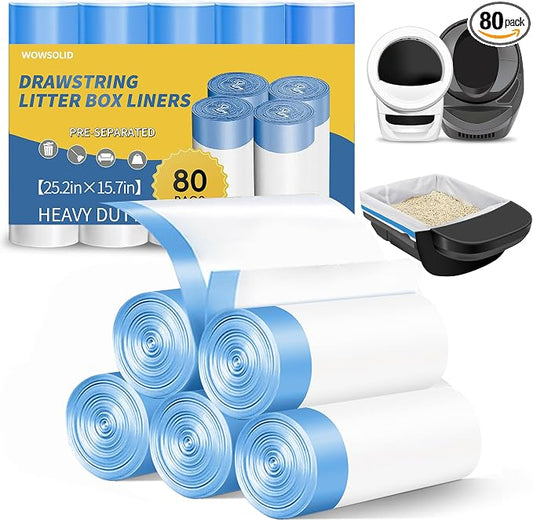 80 Count Cat Litter Box Liner for Automatic Cat Litter Box and Litter Box Robot by Unknown