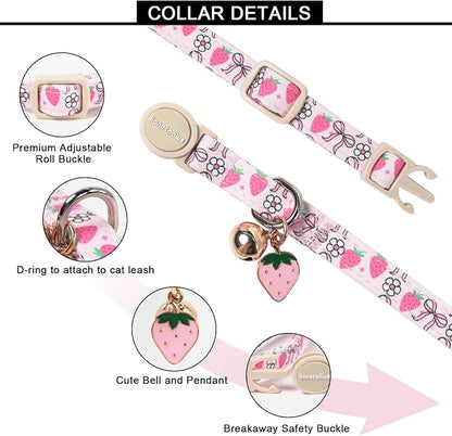 Lionet Paws 2pcs Pack Cotton Cat Collar, Breakaway Buckle - Image 4