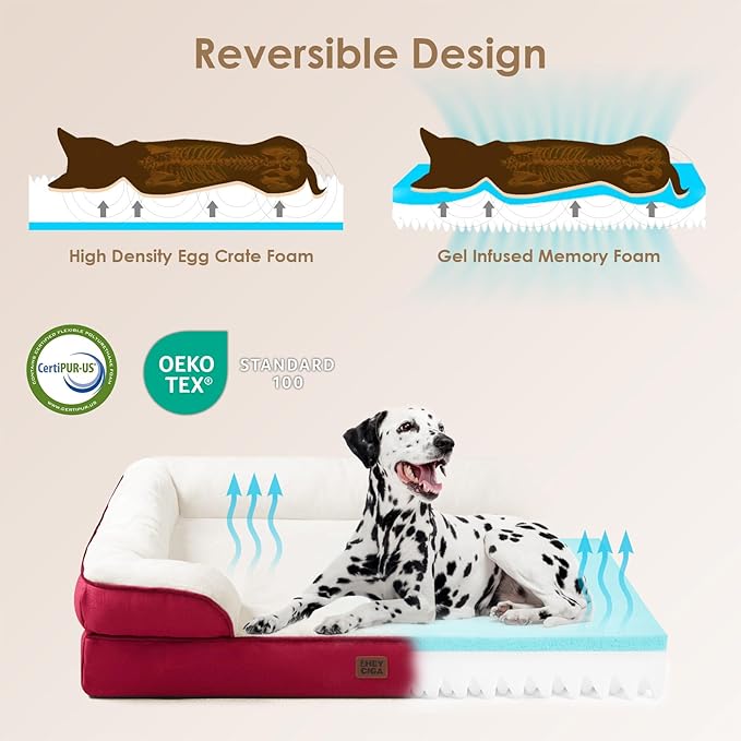EHEYCIGA Orthopedic Dog Bed for Medium Dogs, Waterproof Memory Foam Medium Dog - Image 4
