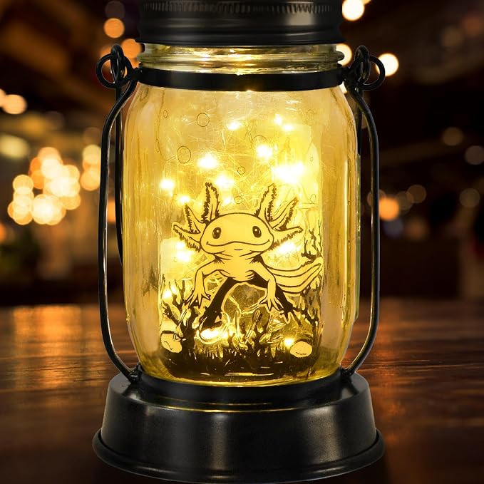 kyoryuger Axolotl Gifts for Women/Men/Kids Axolotl Solar Lanterns Mom Grandma by kyoryuger
