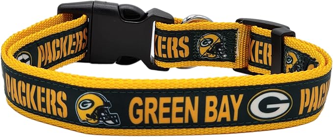 NFL PET Collar Green Bay Packers Dog Collar, Medium Football Team Collar - Image 2
