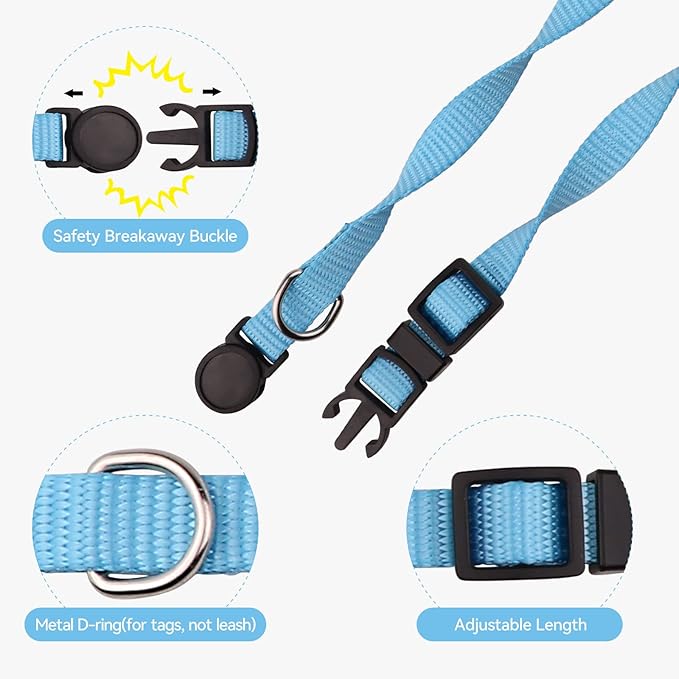 16 PCS Puppy Collars for Small Puppies, Safety Buckle Puppy Collars for Litter - Image 3
