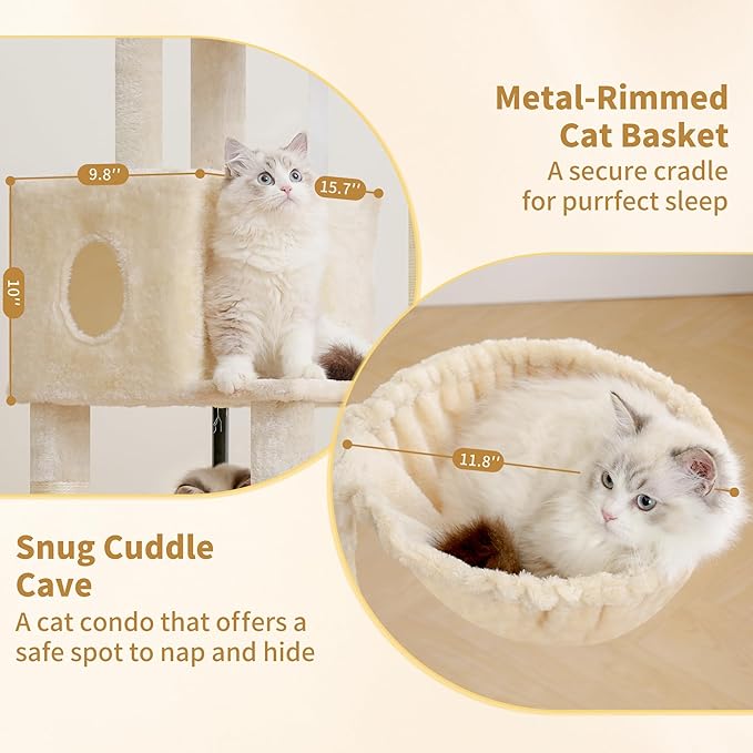 Heybly Cat Tree, 45.3-Inch Cat Tower - Image 5