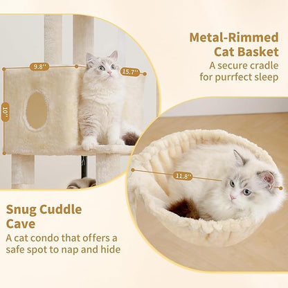 Heybly Cat Tree, 45.3-Inch Cat Tower - Image 5