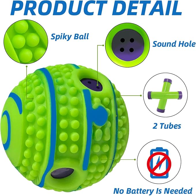 Spiky Interactive Dog Toys Ball, Shaking - Image 2