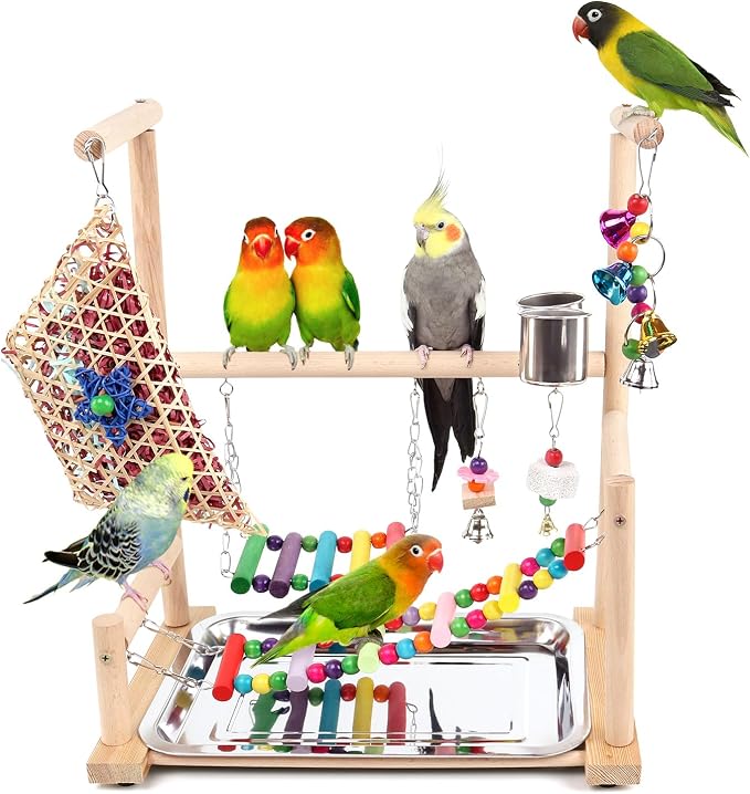 Bird Playground, Playstand for Parrot Cage Accessories by HPAWHOMEPART