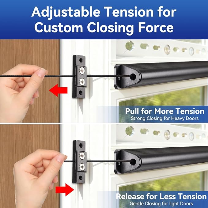 RV Screen Door Closer with Adjustable Tension, Aluminum RV Door Closer Kit - Image 6