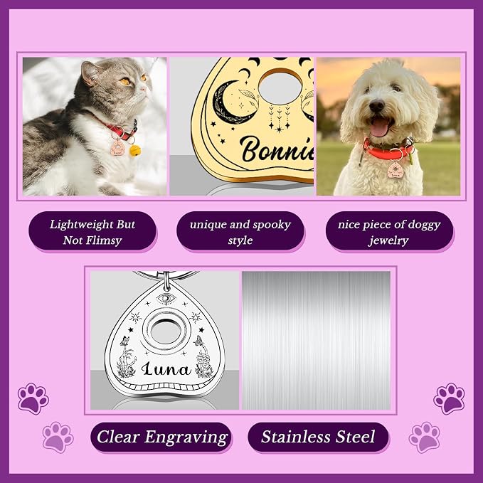 Goth Cat Tags Personalized Halloween Gifts - Image 5