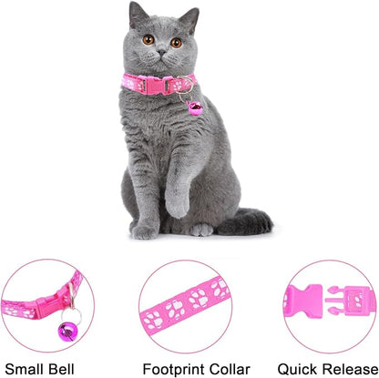 Dog Collar and Leash Set 3Pcs Puppy Collar and Leash Paw Print Whelping ID - Image 5