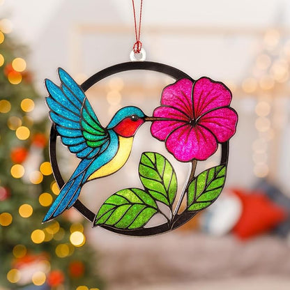 Christmas Ornaments 2025 – Hummingbird Suncatcher Window Hanging Ornament - Image 5