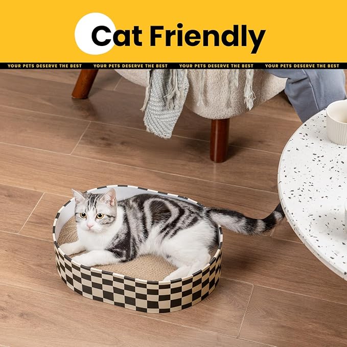 Cat Scratcher Box with 4 Cat Scratching Board Reversible Scratch Pad, Heavy - Image 6