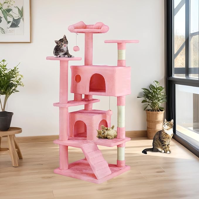 Sweetcrispy 54 Inch Cat Tree Tower, Indoor Cat Condo - Image 7
