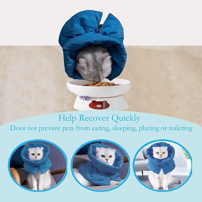 Cat Recovery Collar, Soft Adjustable Cat Cone Alternative, Lightweight - Image 5