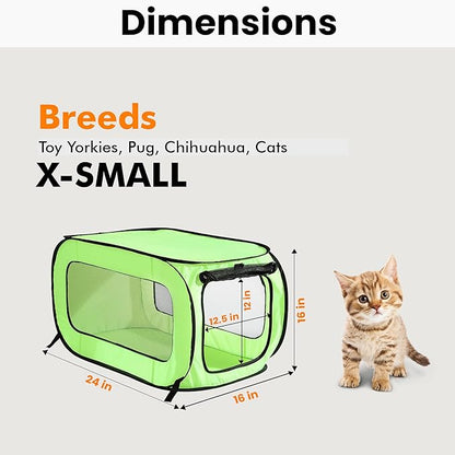 Beatrice Home Fashions Portable, Collapsible, Pop Up Kennel Travel Cat and Dog - Image 2