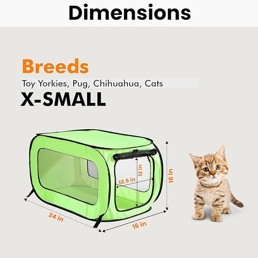 Beatrice Home Fashions Portable, Collapsible, Pop Up Kennel Travel Cat and Dog - Image 2