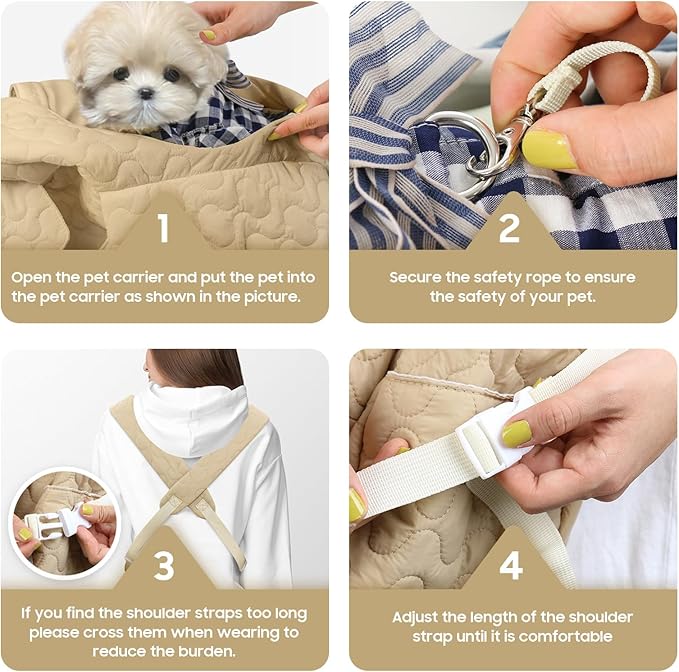 Pet Carrier Backpack, Adjustable Pet Front Cat Dog Carrier Backpack Travel Bag - Image 5
