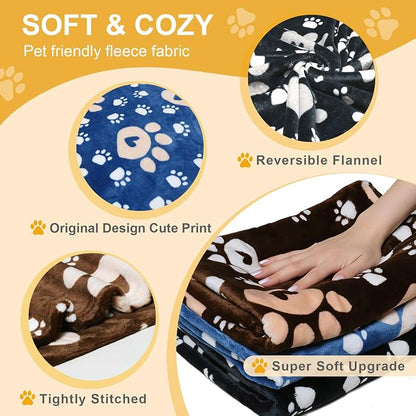 Premium Dog Blankets for Large Dogs & Cat Flannel Blanket Washable, Soft Pet - Image 2