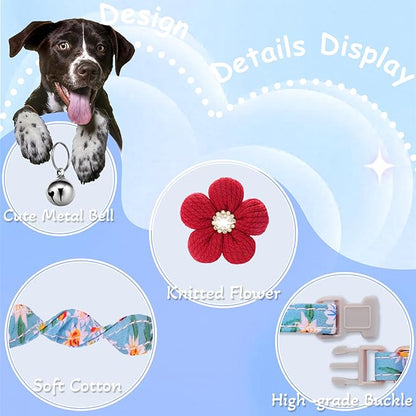 Large Dog Collar with Flower, Dog Collars - Image 2